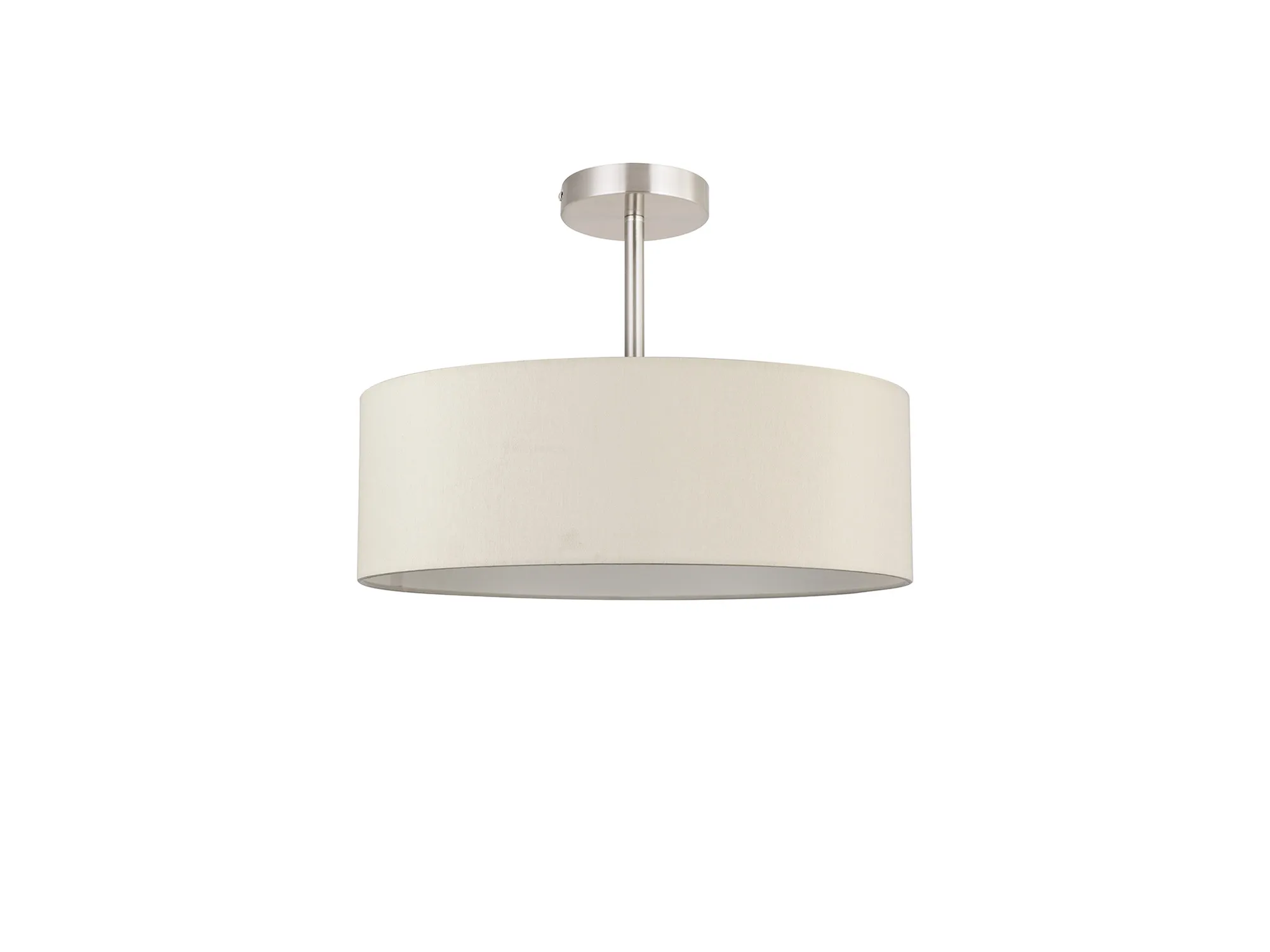 Baymont 45cm Semi Flush 5 Light Satin Nickel, Ivory Pearl/White DK0752  Deco Baymont SN IV